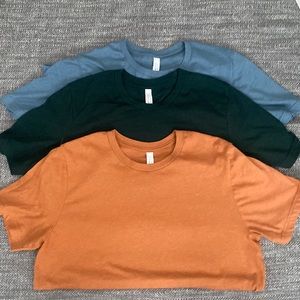 3PK - Ladies Crewneck T Shirts